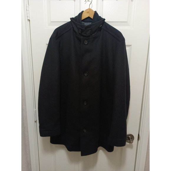 Men's Hugo Boss Cashmere Wool Black Double Layered Jacket Size 44R - Picture 2 of 14